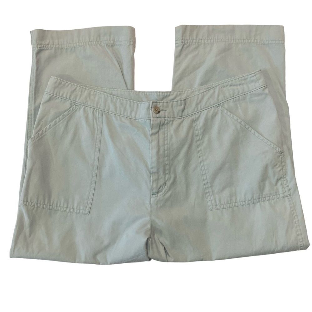 Woolrich Women's Powder Blue Capri Cropped Pants W/Pockets